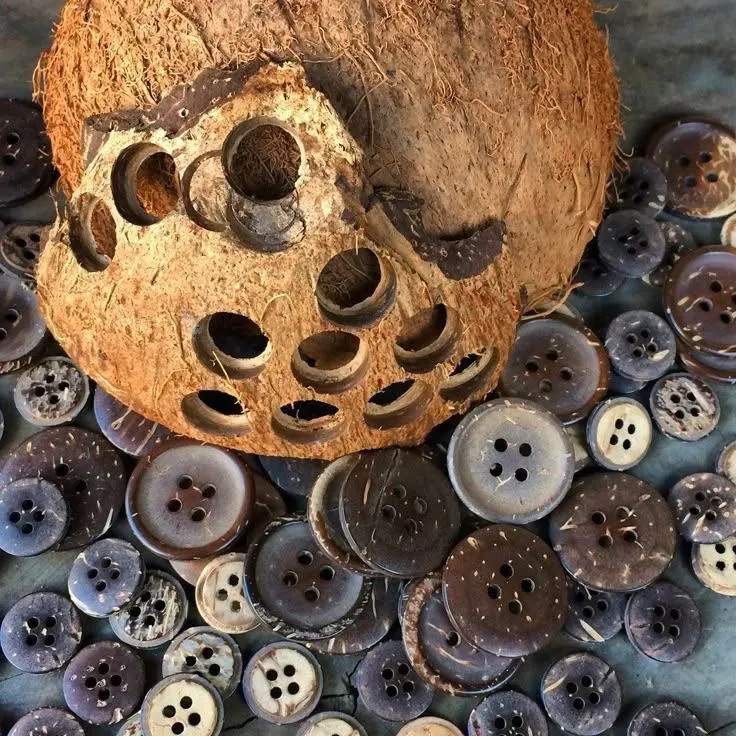 Coconut Shell Buttons (100 pcs)